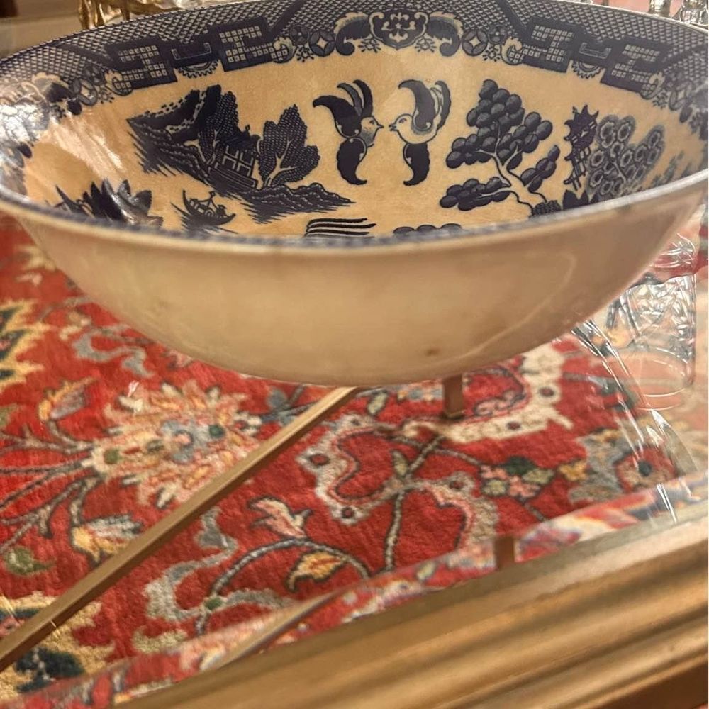 Antique/Vintage Blue Willow Serving Bowl-Japan - Picture 4 of 5